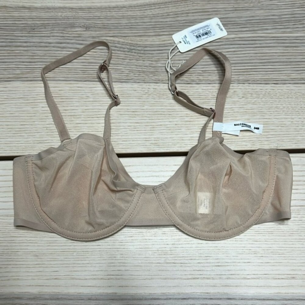 NWT Aerie Smoothez Green Sheer Balconette Bra 34B